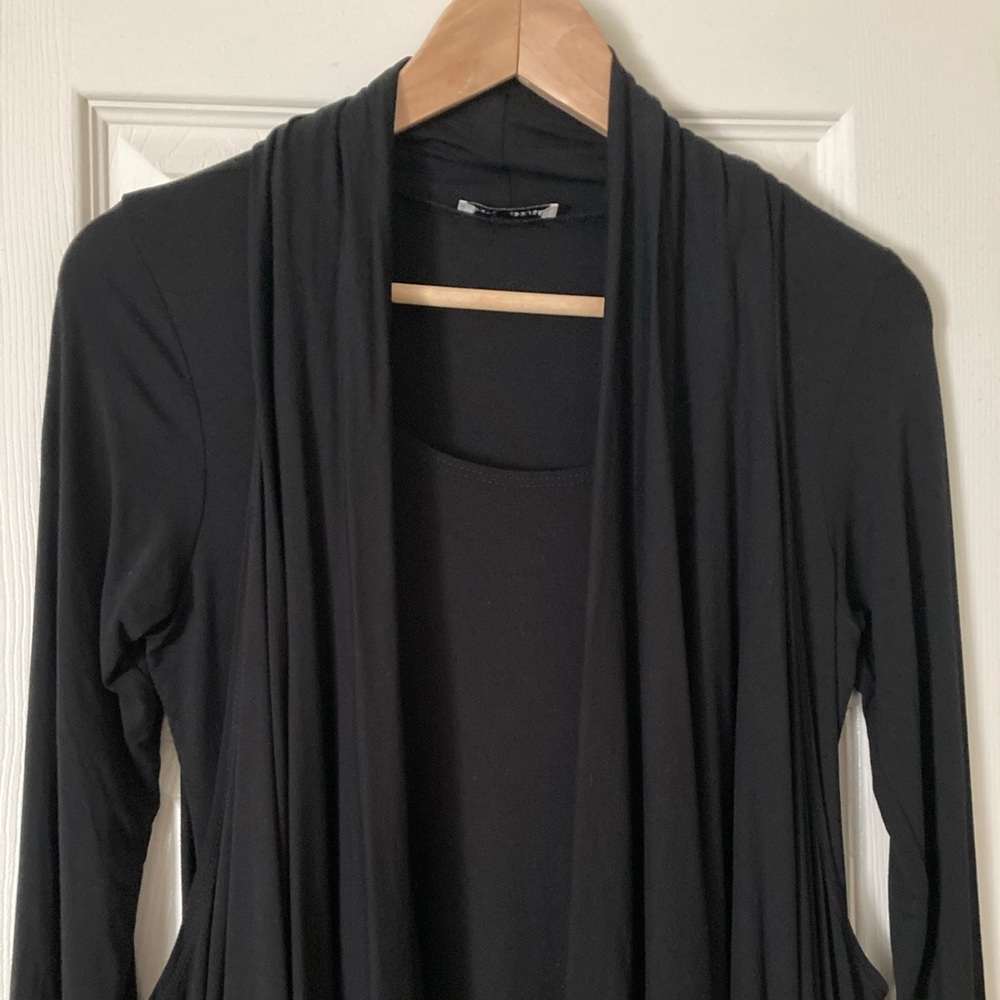 Dainty Hooligan Boutique, Invested Black Drape Jersey Dress - Small